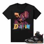 Jordan Bordeaux shirt match Black tee Ski Mask Drip