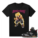 Jordan Bordeaux shirt match Black tee Snkrboy x Goku