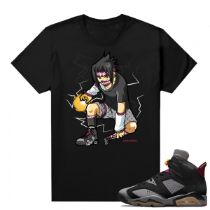 Jordan Bordeaux shirt match Black tee Snkrboy x Sasuke hype