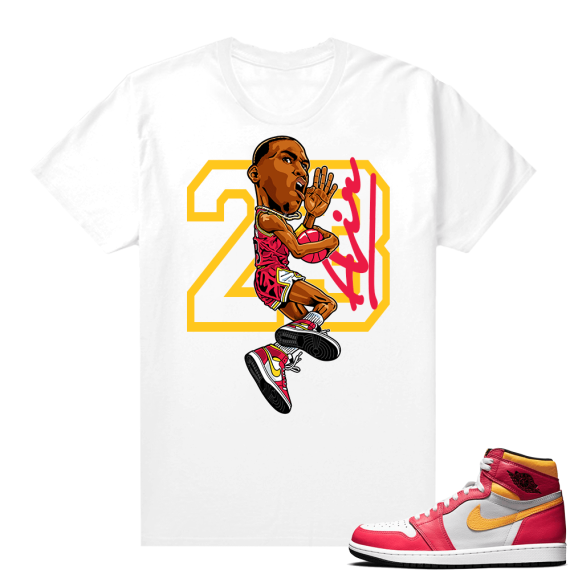 Light Fusion Red 1s Jordan Sneaker Tees Shirts Match 23 Air MJ toon