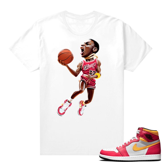 Light Fusion Red 1s Jordan Sneaker Tees Shirts Match 85 MJ Dunk