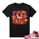 Light Fusion Red 1s Jordan Sneaker Tees Shirts Match Black 6 Chips