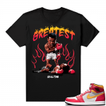 Light Fusion Red 1s Jordan Sneaker Tees Shirts Match Black Ali Greatest