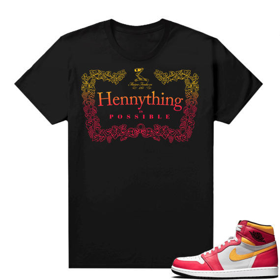 Light Fusion Red 1s Jordan Sneaker Tees Shirts Match Black Hennything