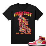 Light Fusion Red 1s Jordan Sneaker Tees Shirts Match Black MJ Fusion Dunk