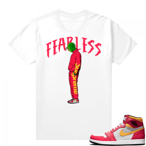 Light Fusion Red 1s Jordan Sneaker Tees Shirts Match Fearless Piccolo