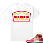 Light Fusion Red 1s Jordan Sneaker Tees Shirts Match Shoe Game Veteran