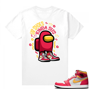 Light Fusion Red 1s Jordan Sneaker Tees Shirts Match Shoe SUS