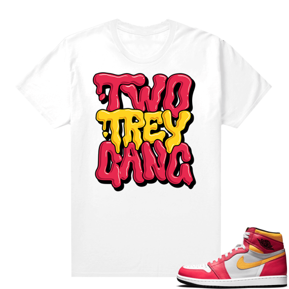 Light Fusion Red 1s Jordan Sneaker Tees Shirts Match White 23 Gang Drip