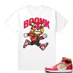 Light Fusion Red 1s Jordan Sneaker Tees Shirts Match White Boonk Gang Bear