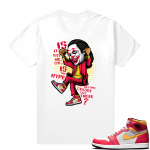 Light Fusion Red 1s Jordan Sneaker Tees Shirts Match White Crazy Hype