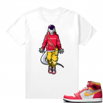 Light Fusion Red 1s Jordan Sneaker Tees Shirts Match White Frieza Hype