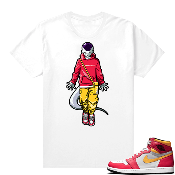 Light Fusion Red 1s Jordan Sneaker Tees Shirts Match White Frieza Hype