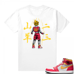 Light Fusion Red 1s Jordan Sneaker Tees Shirts Match White Goku 23