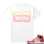 Light Fusion Red 1s Jordan Sneaker Tees Shirts Match White Hennything