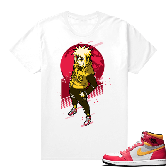 Light Fusion Red 1s Jordan Sneaker Tees Shirts Match White Minato