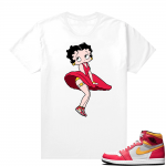 Light Fusion Red 1s Jordan Sneaker Tees Shirts Match White Monroe Betty