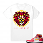 Light Fusion Red 1s Jordan Sneaker Tees Shirts Match White Nemeios Leon