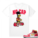 Light Fusion Red 1s Jordan Sneaker Tees Shirts Match White No Cap Bart