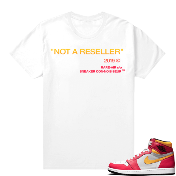 Light Fusion Red 1s Jordan Sneaker Tees Shirts Match White Not A Reseller