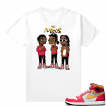 Light Fusion Red 1s Jordan Sneaker Tees Shirts Match White The Migos