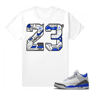 Racer Blue 3s Jordan Sneaker Tees 23 Mashup