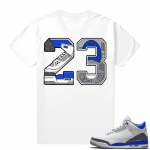 Racer Blue 3s Jordan Sneaker Tees 23 Sole