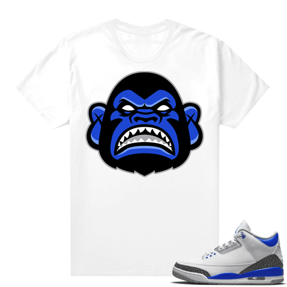 Racer Blue 3s Jordan Sneaker Tees Ape Gang