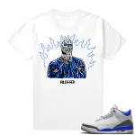 Racer Blue 3s Jordan Sneaker Tees Blessed