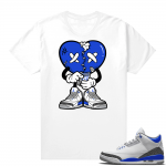 Racer Blue 3s Jordan Sneaker Tees Broken Heart