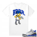 Racer Blue 3s Jordan Sneaker Tees Brrr Drip