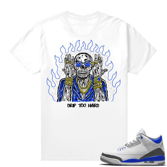 Racer Blue 3s Jordan Sneaker Tees Drip Too Hard