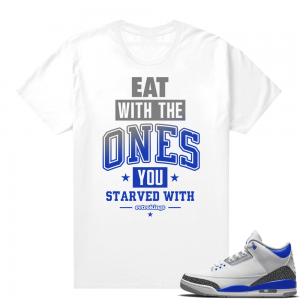 Racer Blue 3s Jordan Sneaker Tees EAT