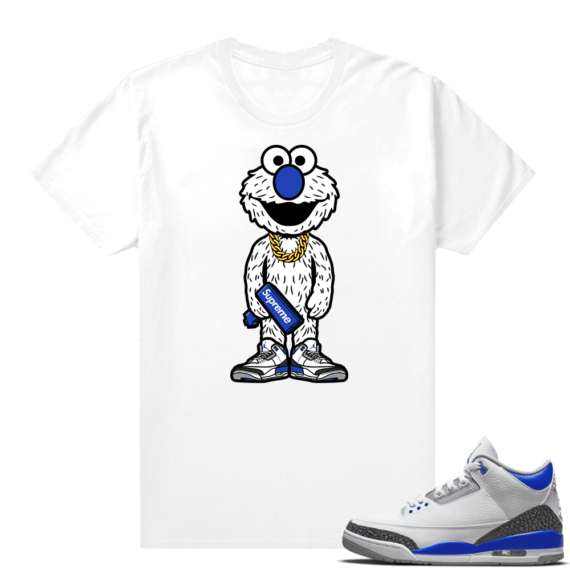 Racer Blue 3s Jordan Sneaker Tees Elmo