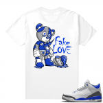 Racer Blue 3s Jordan Sneaker Tees Fake Love Bear V2