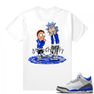 Racer Blue 3s Jordan Sneaker Tees Get Schwifty