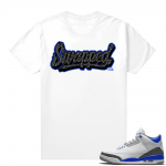 Racer Blue 3s Jordan Sneaker Tees JTSG Swapped Logo