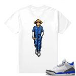 Racer Blue 3s Jordan Sneaker Tees Luffy LV drip