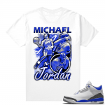 Racer Blue 3s Jordan Sneaker Tees MJ Vintage