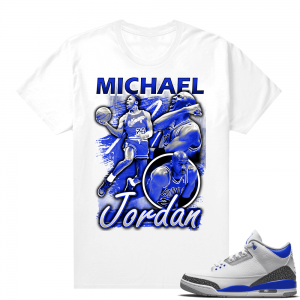 Racer Blue 3s Jordan Sneaker Tees MJ Vintage