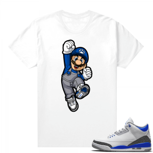 Racer Blue 3s Jordan Sneaker Tees Mario