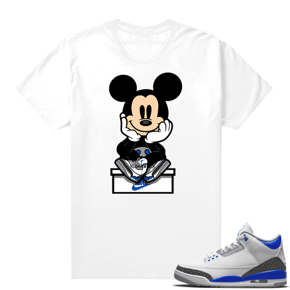 Racer Blue 3s Jordan Sneaker Tees Mickey New Kicks