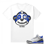 Racer Blue 3s Jordan Sneaker Tees Monkey