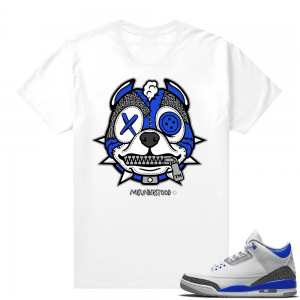 Racer Blue 3s Jordan Sneaker Tees Pitbull