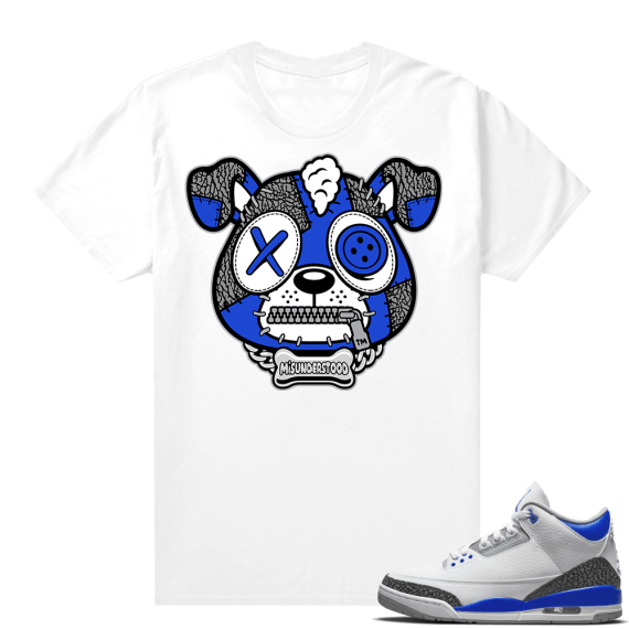 Racer Blue 3s Jordan Sneaker Tees Puppy