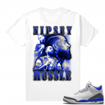 Racer Blue 3s Jordan Sneaker Tees Nipsey Hussle Vintage