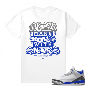 Racer Blue 3s Jordan Sneaker Tees No Snakes