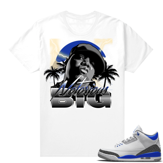 Racer Blue 3s Jordan Sneaker Tees Notorious