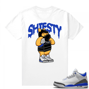 Racer Blue 3s Jordan Sneaker Tees Pooh Shiesty