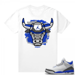 Racer Blue 3s Jordan Sneaker Tees Rare Air Bull